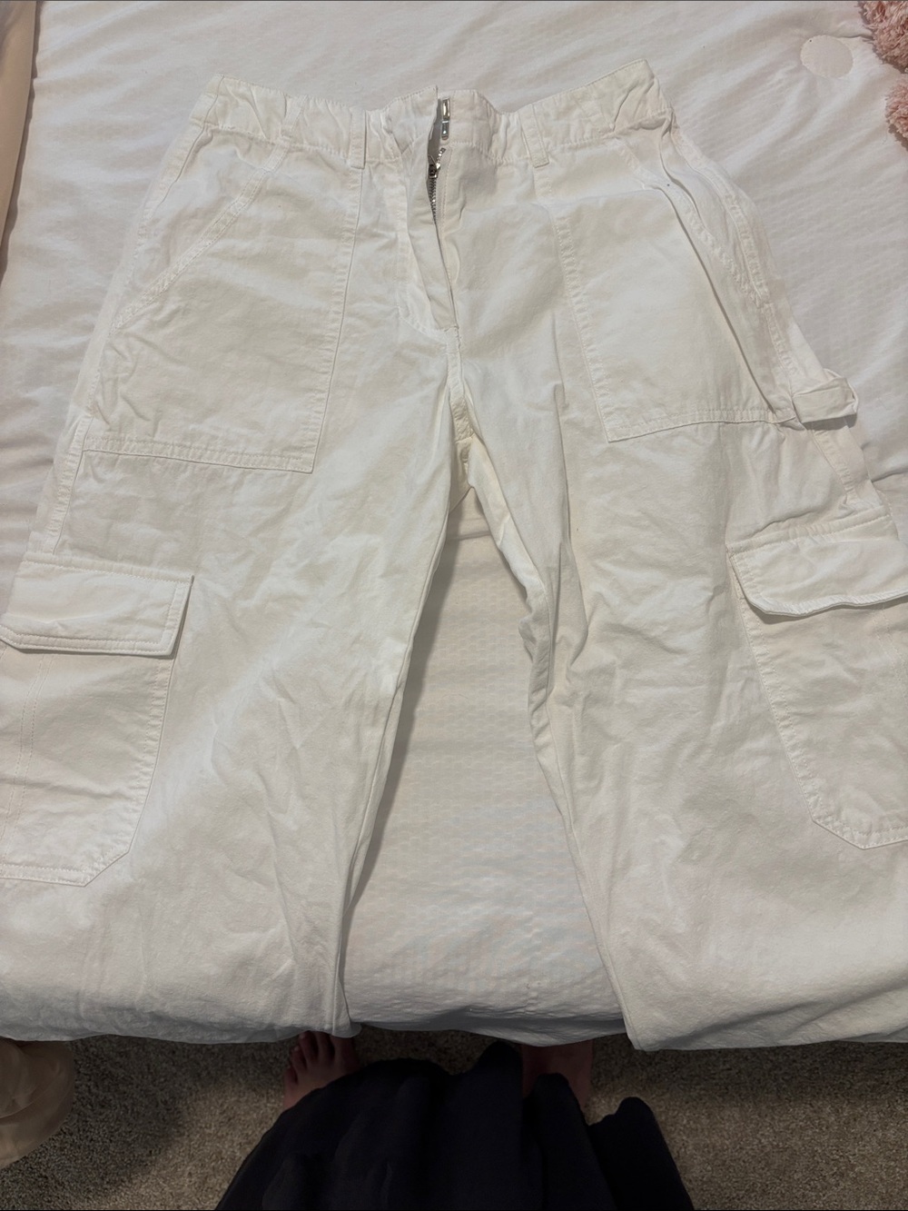 White Fox Cargo Pants, like new!